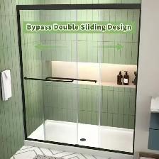 New Double Sliding Glass Shower Door 50-54 in. W x 70 inch