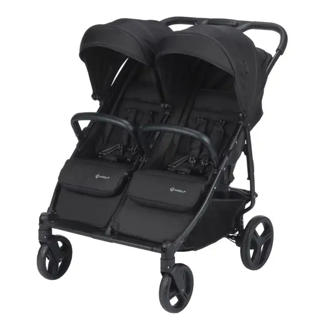 Safety 1st Double Duo Side-by-Side Double Stroller, Black (model