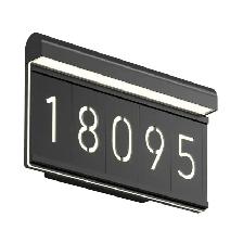 Artika Bowen LED Outdoor Address Wall Light, Matte Black (model