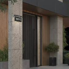 Artika Bowen LED Outdoor Address Wall Light, Matte Black (model - Photo 3