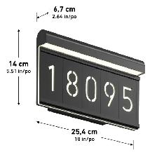 Artika Bowen LED Outdoor Address Wall Light, Matte Black (model - Photo 4