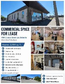 COMMERCIAL SPACE FOR LEASE – Approx. 2,000 sq.ft. Belleville, ON