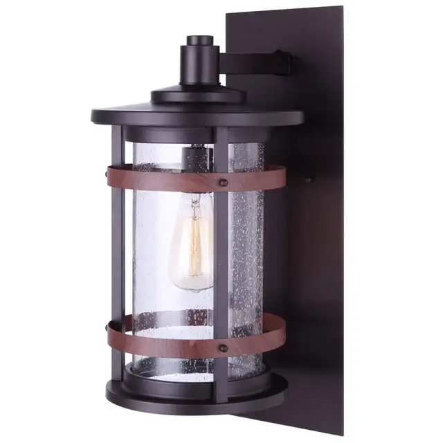 Canarm Brett 1-Light Outdoor Wall Light, Oil Rubbed Bronze with