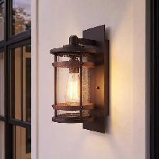 Canarm Brett 1-Light Outdoor Wall Light, Oil Rubbed Bronze with - Photo 2