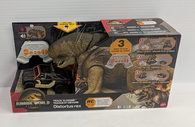 (B10109) Mattel Jurassic World Rebirth Distortus Rex RC Dinos...