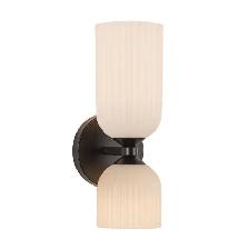 Kuzco Nelly 12 in. Wall/Vanity Light, Matte Black with Glossy Ri - Photo 2