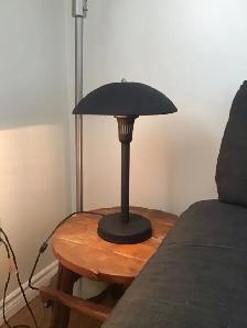 small black desk lamp