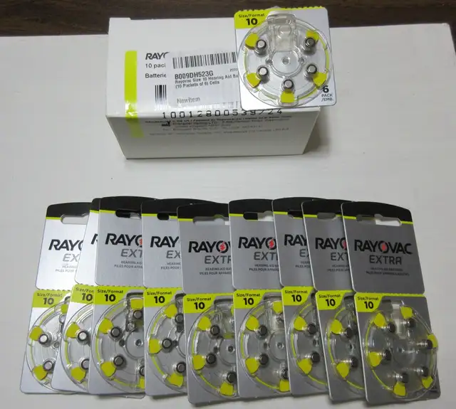 Piles RAYOVAC size 10 pour appareils auditifs (59x)