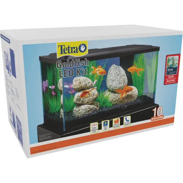 Tetra Goldfish LED Aquarium Kit, 10 Gallon (model NV81620)