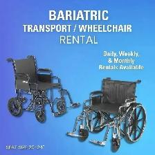 Bariatric Transport Wheelchair Rental: Daily, Weekly, Monthly