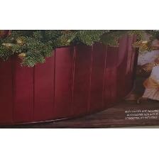 Metal Christmas Tree Collar, 33 in., Red Vertical Panel