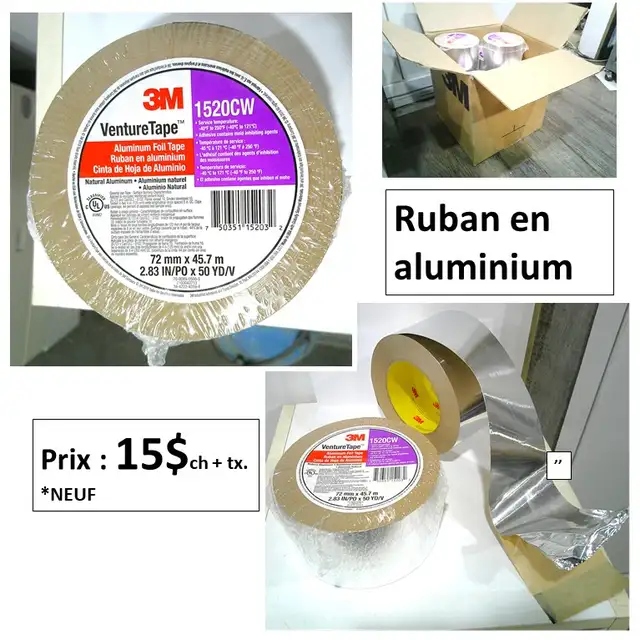 Ruban d'aluminium Venture 3M 15 20CWNEUFS