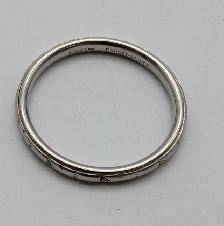 (B6463) Ring White Gold 19K 2.7 Grams Size7.25 - Photo 2