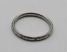 (B6463) Ring White Gold 19K 2.7 Grams Size7.25 - Photo 3
