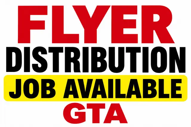 Part-Time Flyer Distribution Job Available – GTA