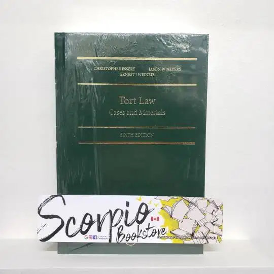 Tort Law Cases and Materials 6th Edition Essert 9781774625941