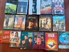 A boxful  of 18 various  DVD movies