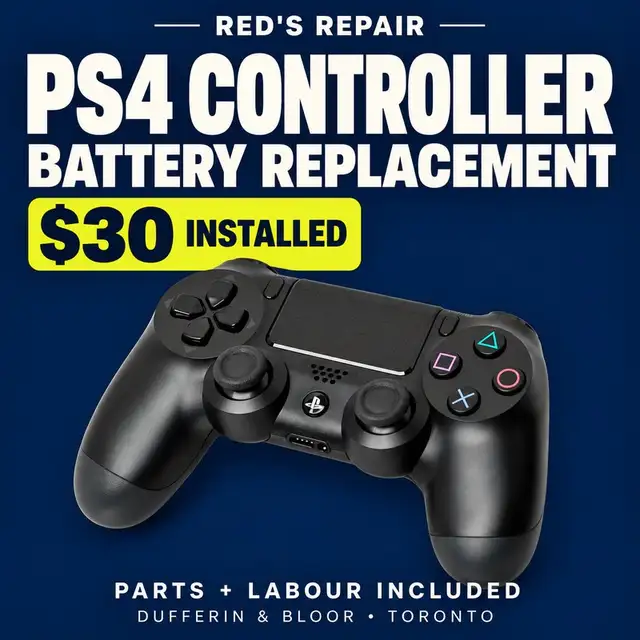 PS4 Controller Battery Replacement - $30 | Toronto