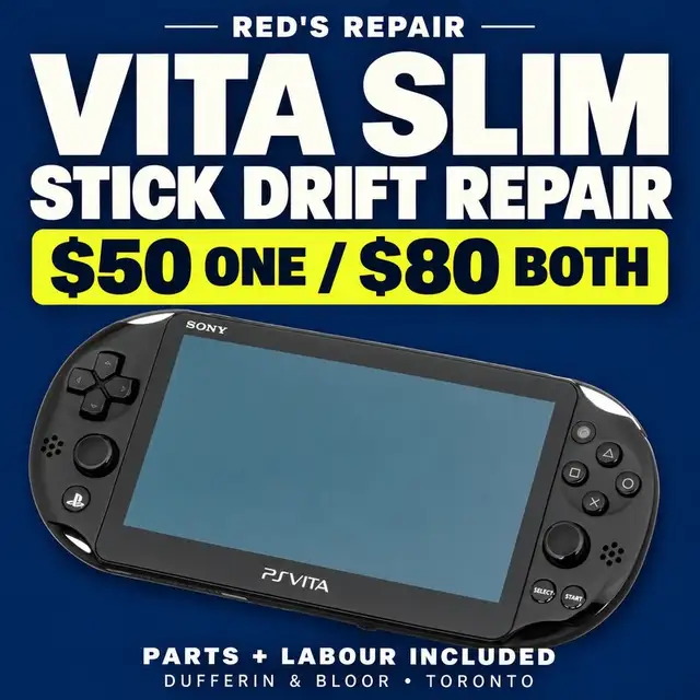 PS Vita Slim Stick Drift Repair - $50 One / $80 Both