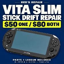 PS Vita Slim Stick Drift Repair - $50 One / $80 Both