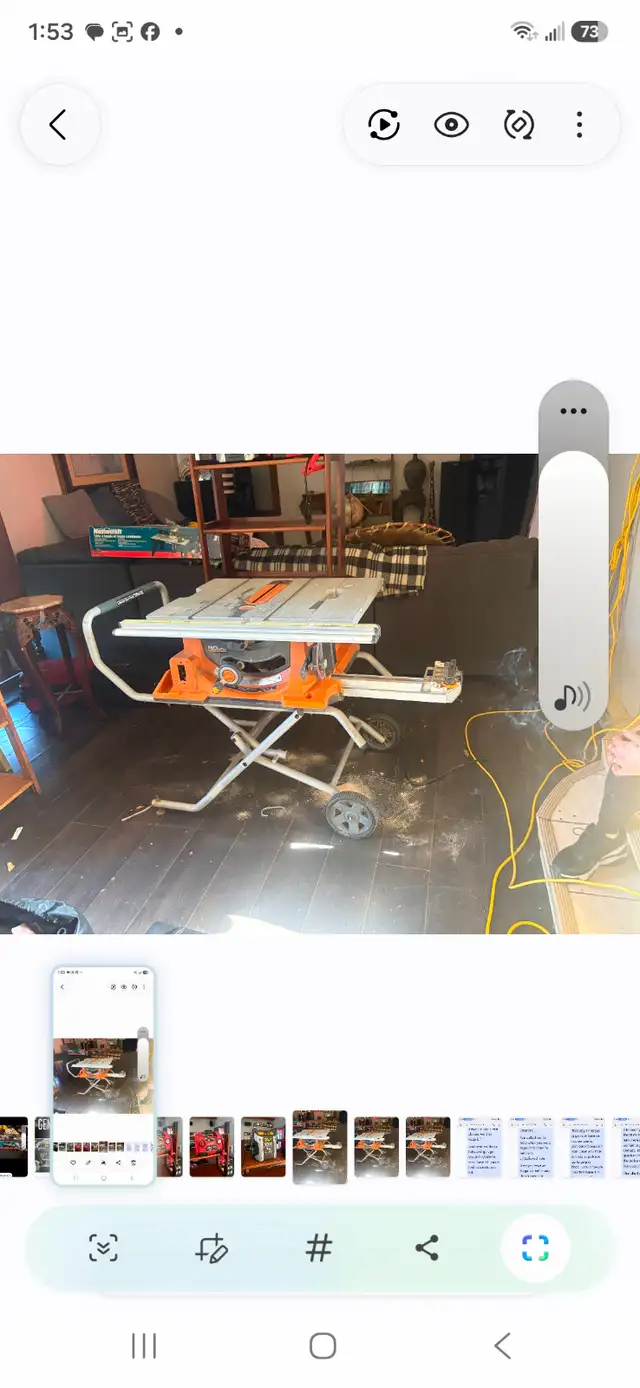Ridgid table saw with stand