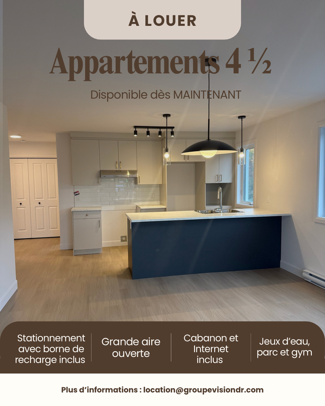 DEUX MOIS GRATUITS - 4 1/2 ST-CYRILLE-DE-WENDOVER