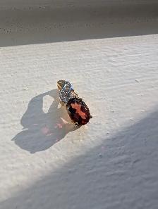 Brand New Silver Garnet Pendant For Sale - Photo 2