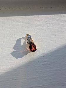 Brand New Silver Garnet Pendant For Sale - Photo 5