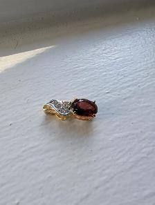Brand New Silver Garnet Pendant For Sale - Photo 6