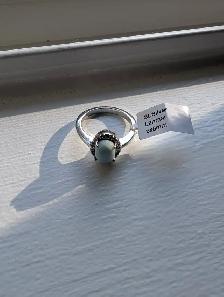 Brand New Silver Natural Larimar Ring For Sale - Photo 4