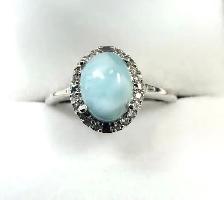 Brand New Silver Natural Larimar Ring For Sale - Photo 6
