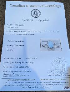 Brand New Silver Natural Larimar Ring For Sale - Photo 10