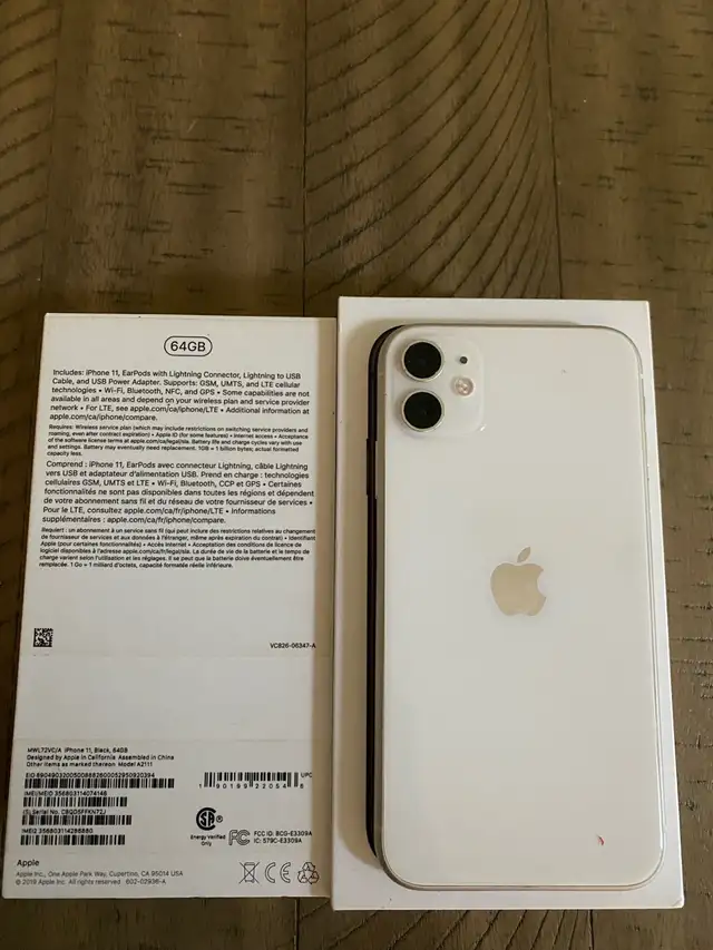 White Iphone 11 64 gb unlocked clean condition!