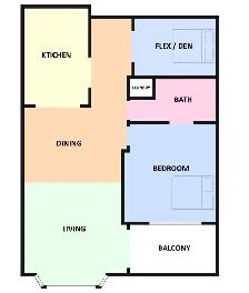 1 Bed   1 Den/Flex   1 Bath 850 sq ft Bridegland Condo for Rent - Photo 10
