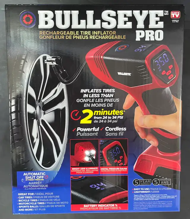 NEW BULLSEYE PRO TIRE INFLATOR