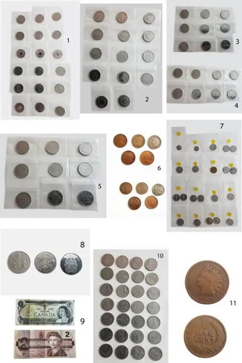 Collection de pièces de monnaie