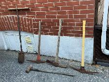 3 Pick Axes - 1 Post Hole Digger & 1 Sledge Hammer !