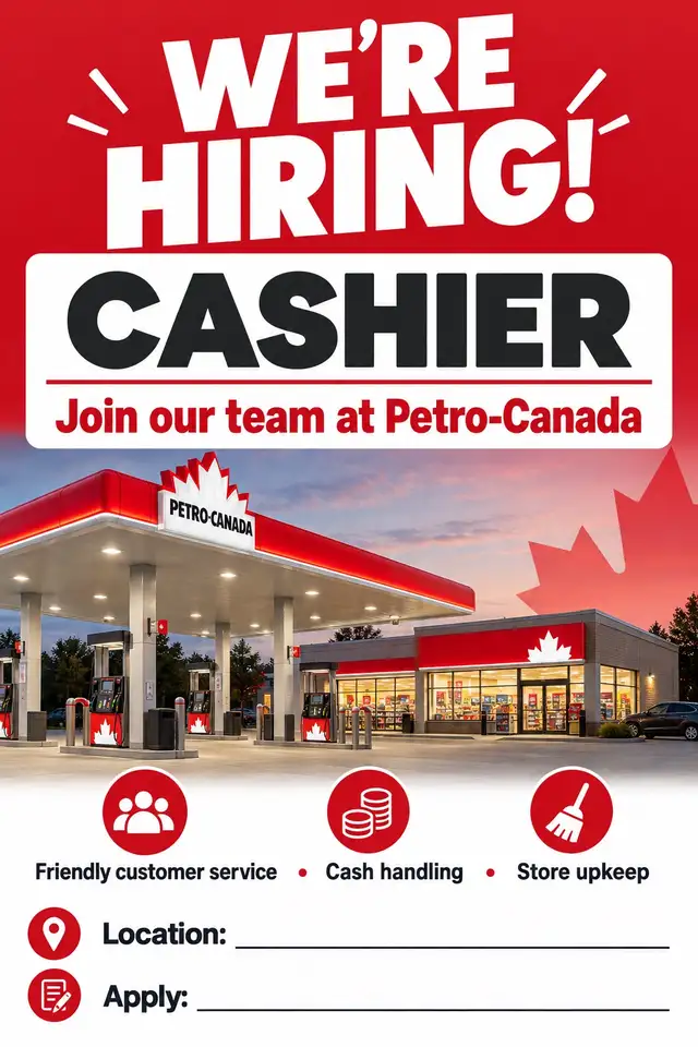 Position Available for Cashier