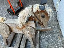 Antique Handcrafted Wooden Rocking Horse ! - Photo 4