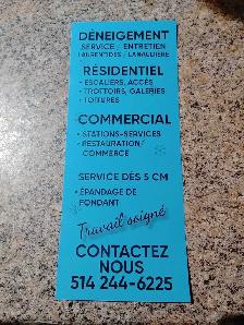Service déneigement manuel