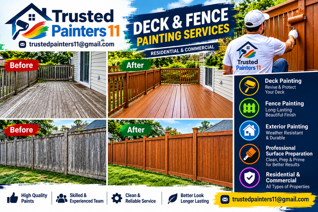 House painters deck and fence repaint