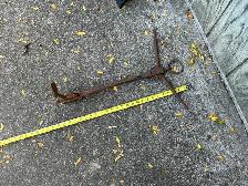 Antique Cast Iron Wall Hanger Folding Grapnel Anchor !