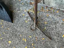 Antique Cast Iron Wall Hanger Folding Grapnel Anchor ! - Photo 8