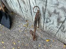 Antique Cast Iron Wall Hanger Folding Grapnel Anchor ! - Photo 9