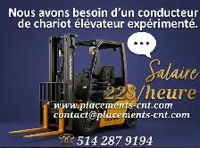 Cariste rechercher (conducteur de chariot élévateur)