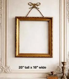 Vintage Large Gold Leaf Museum Art Frame with Non Glare Glass