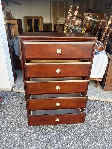 Free delivery used Five-drawer wooden chest of drawers - Photo 6