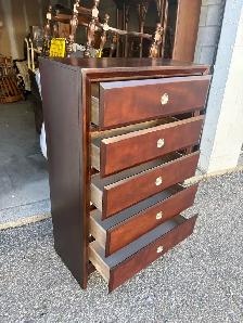 Free delivery used Five-drawer wooden chest of drawers - Photo 7