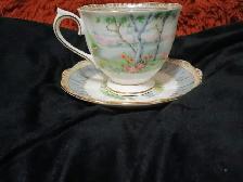 Vintage Tea Cup & Saucer. The Silver Birch pattern 1940's -50's - Photo 2