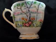 Vintage Tea Cup & Saucer. The Silver Birch pattern 1940's -50's - Photo 3